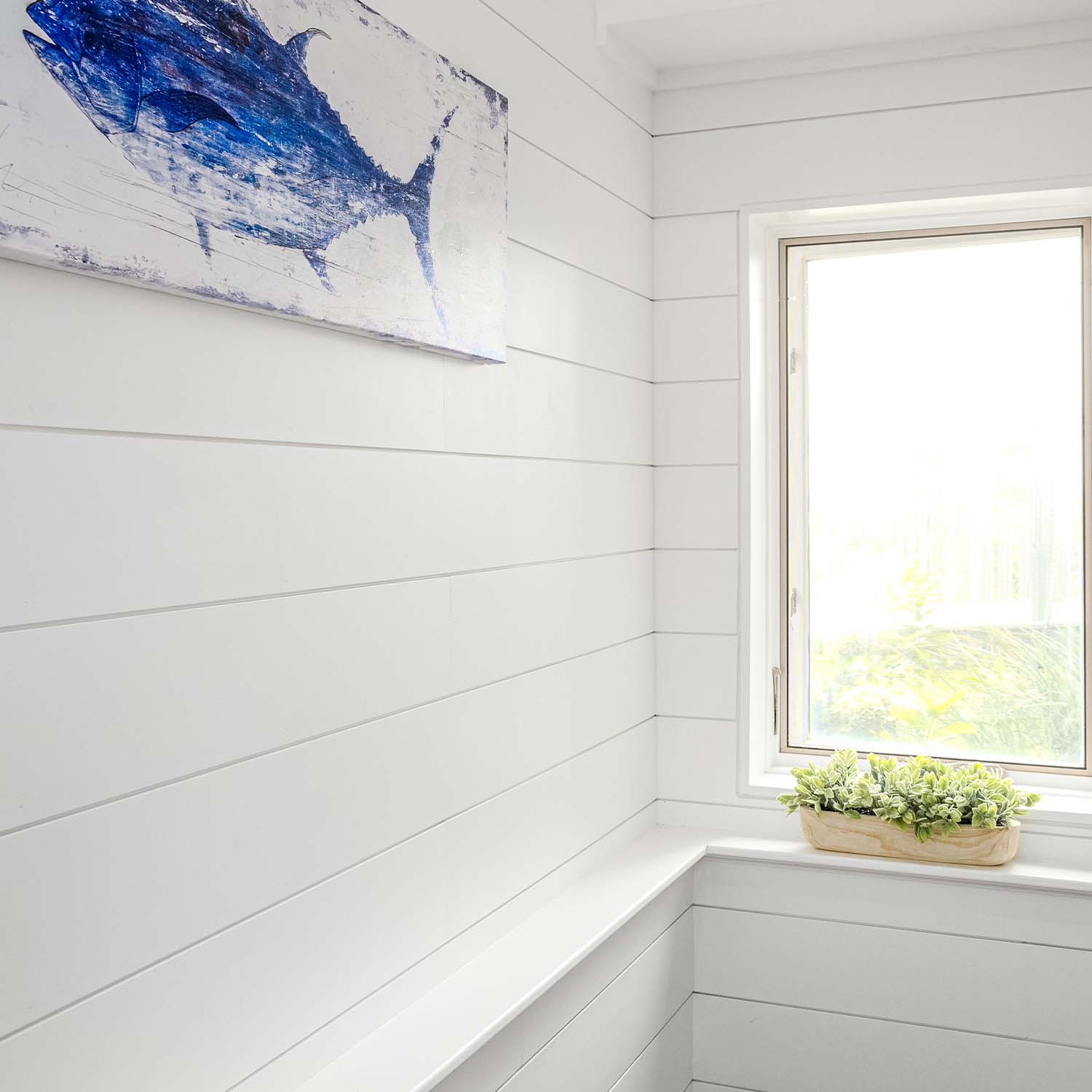 Primed White Wood Shiplap Boards (25 SF) - Image 11