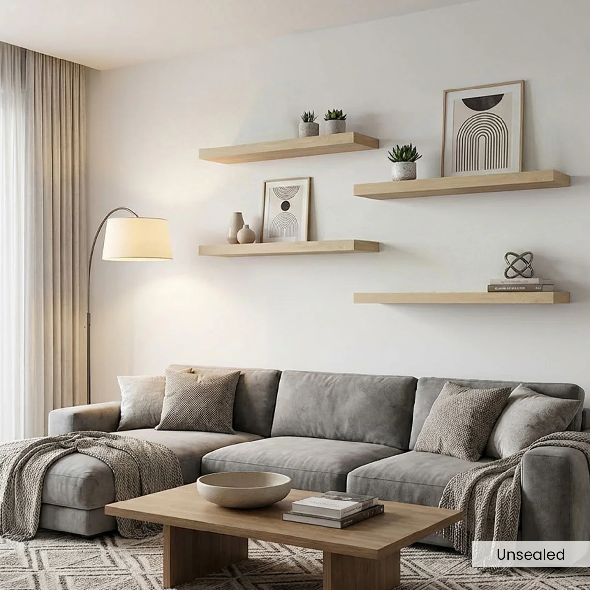 White Oak Floating Shelves - Image 7