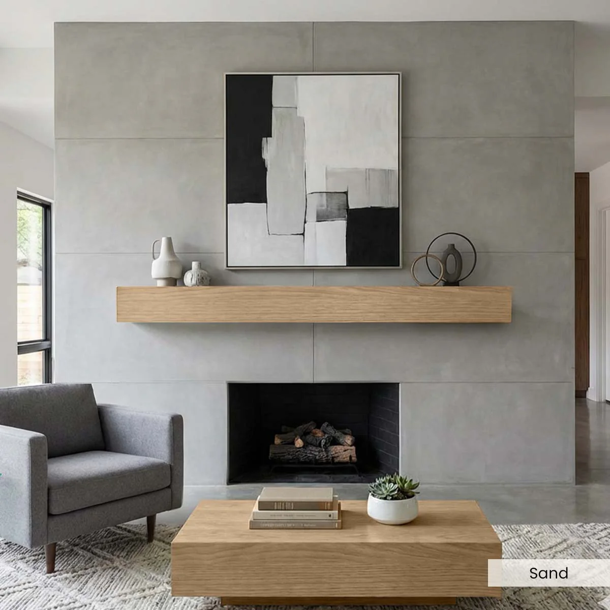 Modern White Oak Mantels - Image 11